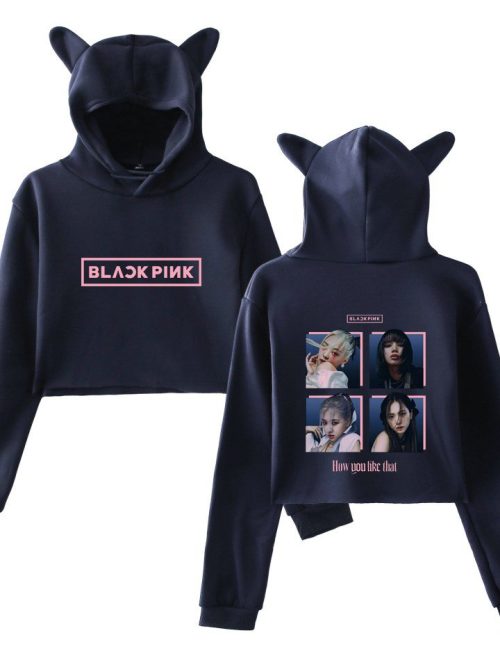 Blackpink How You Like That Cropped Hoodie #5