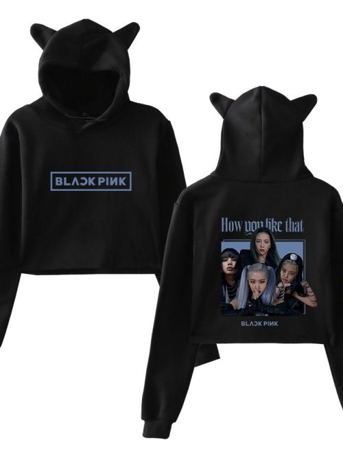 Blackpink How You Like That Cropped Hoodie #7