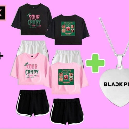 Blackpink Pack: Tracksuit + Necklace + FREE Socks & Keychain