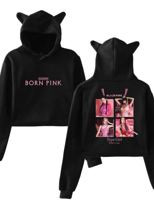 Blackpink Born Pink Cropped Hoodie #1