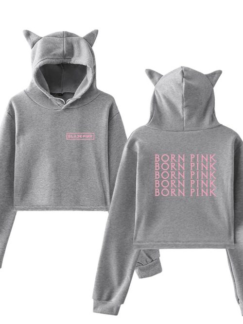 Blackpink Born Pink Cropped Hoodie #4 + Socks