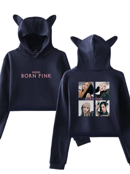 Blackpink Born Pink Cropped Hoodie #3