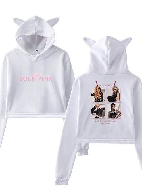 Blackpink Born Pink Cropped Hoodie #2