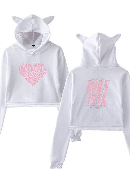 Blackpink Born Pink Cropped Hoodie #7