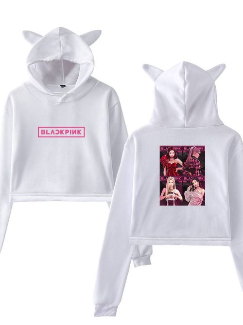 Blackpink Born Pink Cropped Hoodie #9