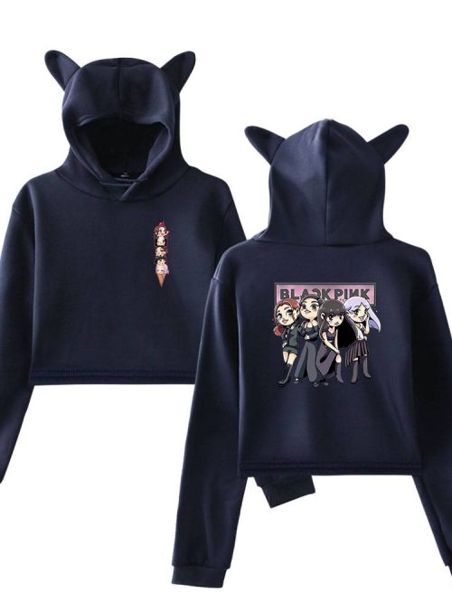 Blackpink Born Pink Cropped Hoodie #10