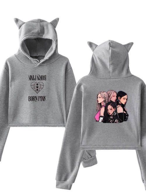 Blackpink Born Pink Cropped Hoodie #11