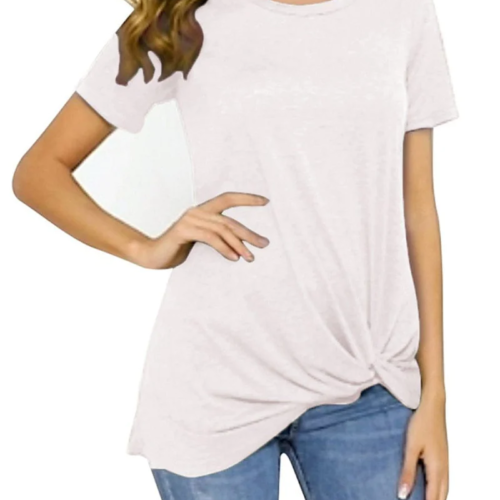 New T-Shirt Hip Length Irregular Hem Ideal For Lounging #6