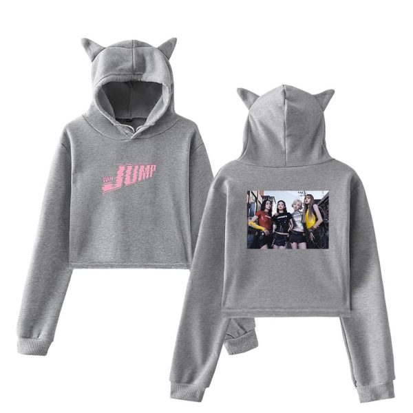 Blackpink Jump Cropped Hoodie #1 - Image 4