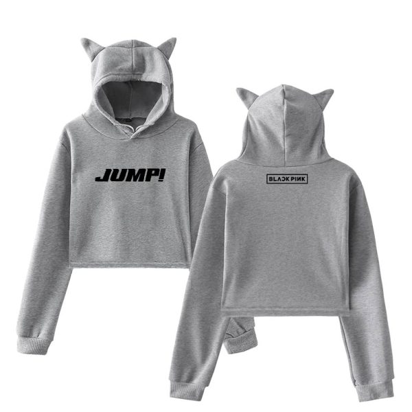 Blackpink Jump Cropped Hoodie #4 - Image 4
