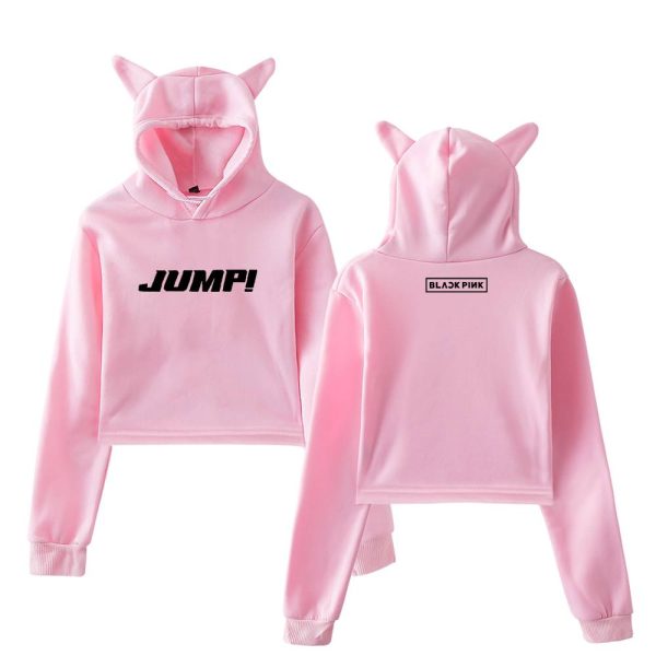 Blackpink Jump Cropped Hoodie #4 - Image 5
