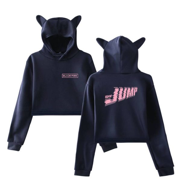 Blackpink Jump Cropped Hoodie #3 - Image 4