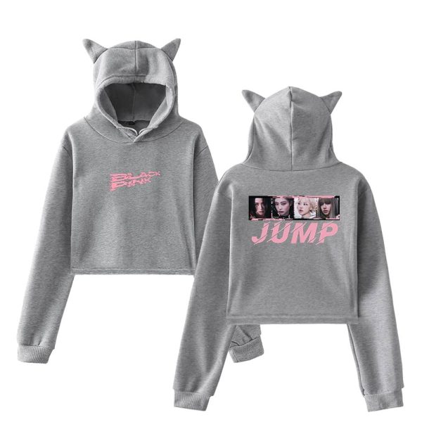 Blackpink Jump Cropped Hoodie #2 - Image 4